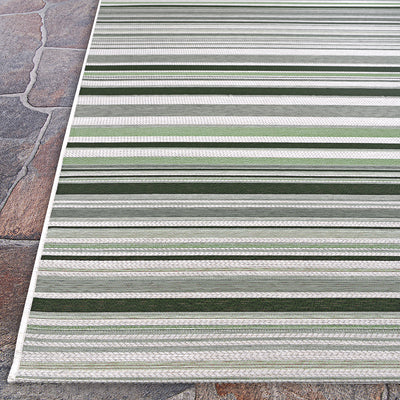 Couristan Dolce Striped 7518-3303 Grass Area Rug