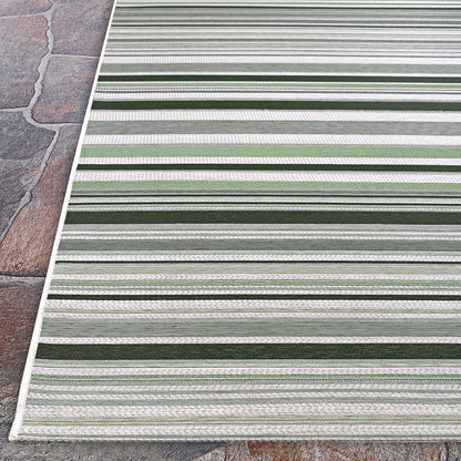Couristan Dolce Striped 7518-3303 Grass Area Rug