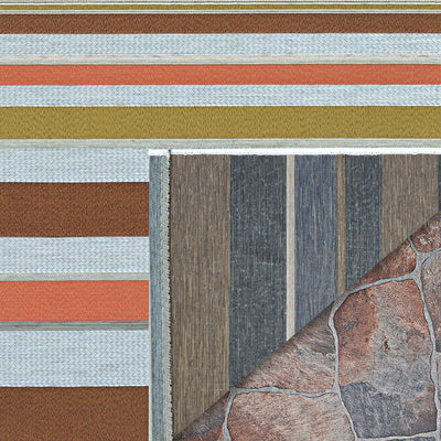 Couristan Dolce Striped 7518-4404 Sunset Area Rug