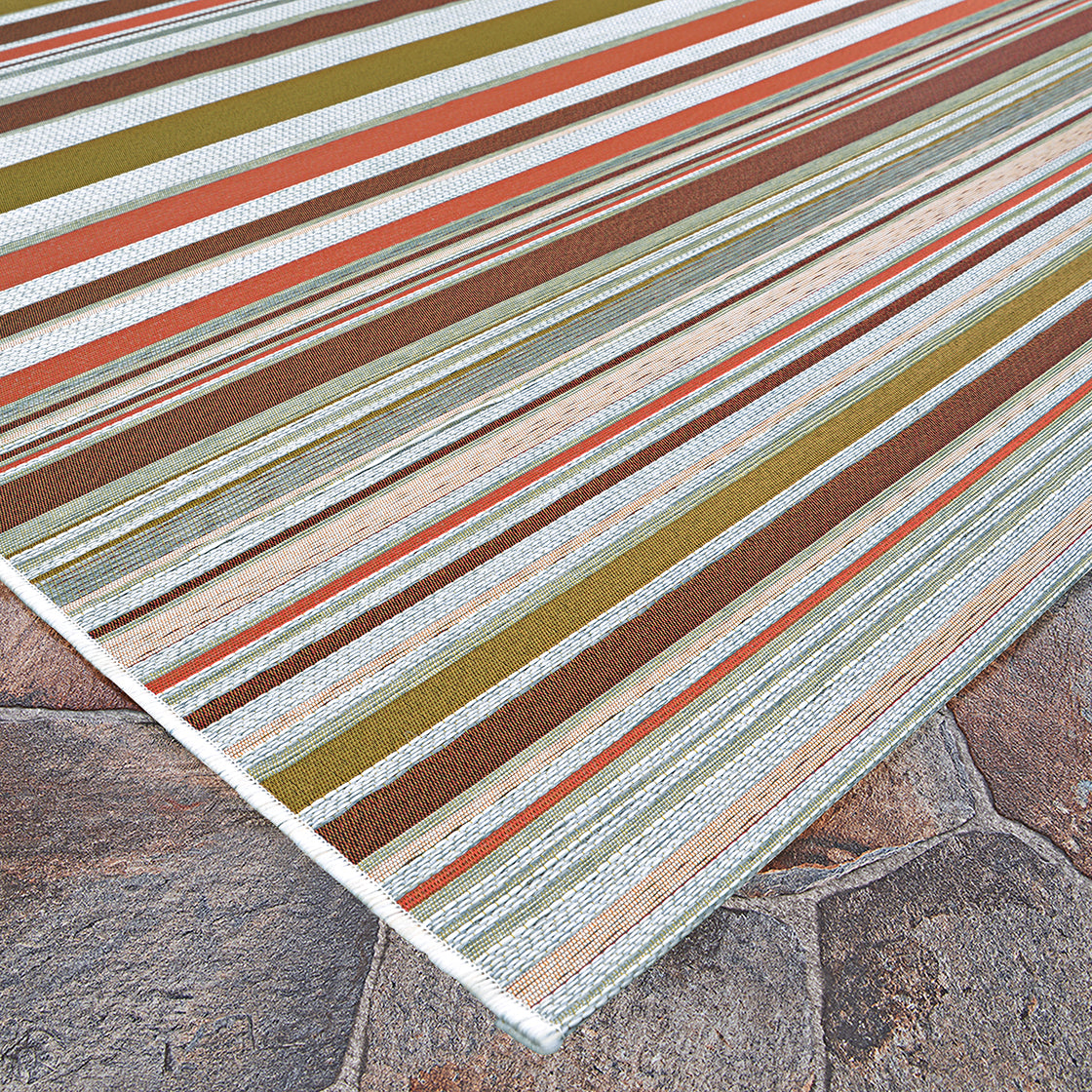 Couristan Dolce Striped 7518-4404 Sunset Area Rug