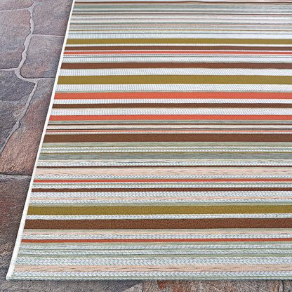 Couristan Dolce Striped 7518-4404 Sunset Area Rug