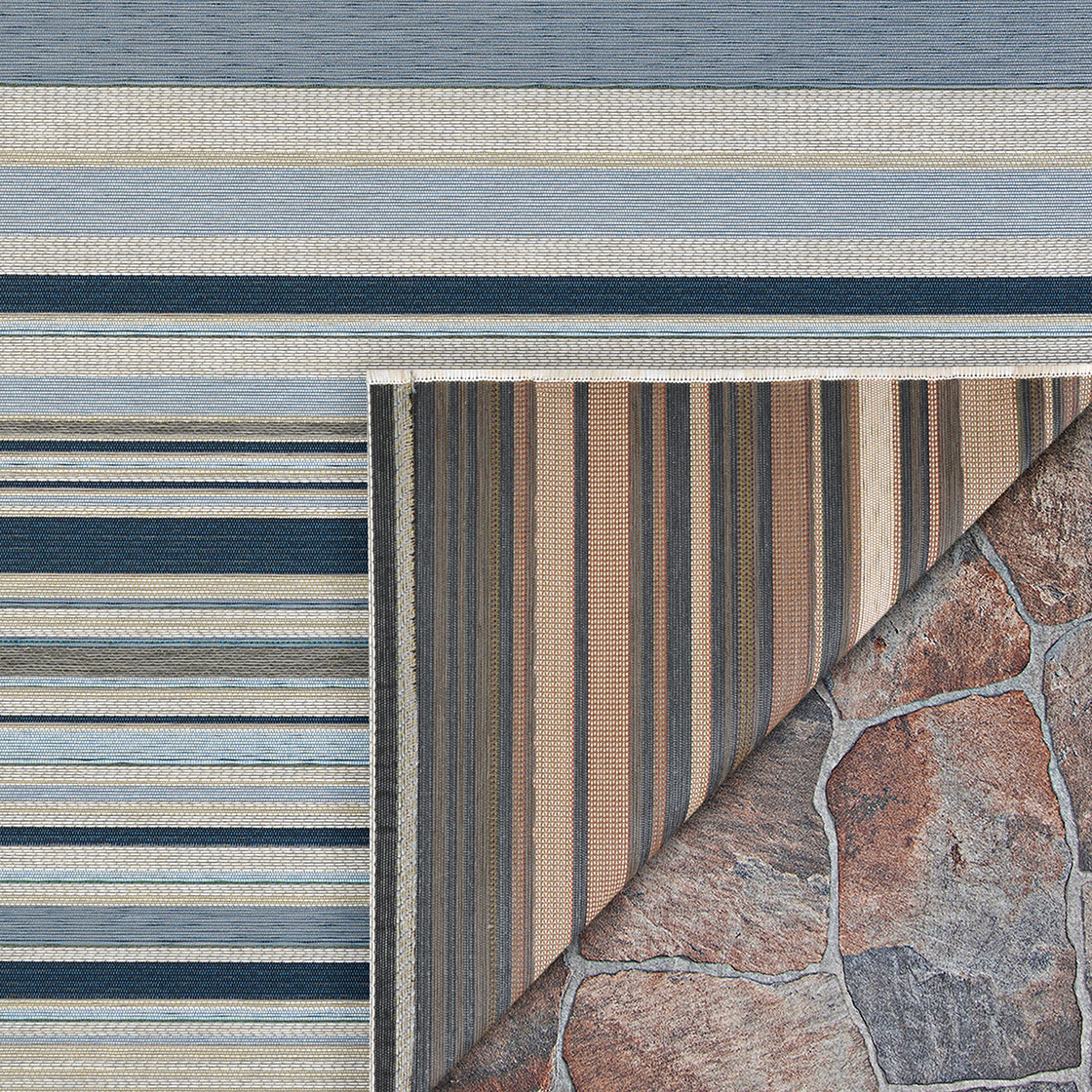 Couristan Dolce Striped 7518-5505 Nautical Area Rug