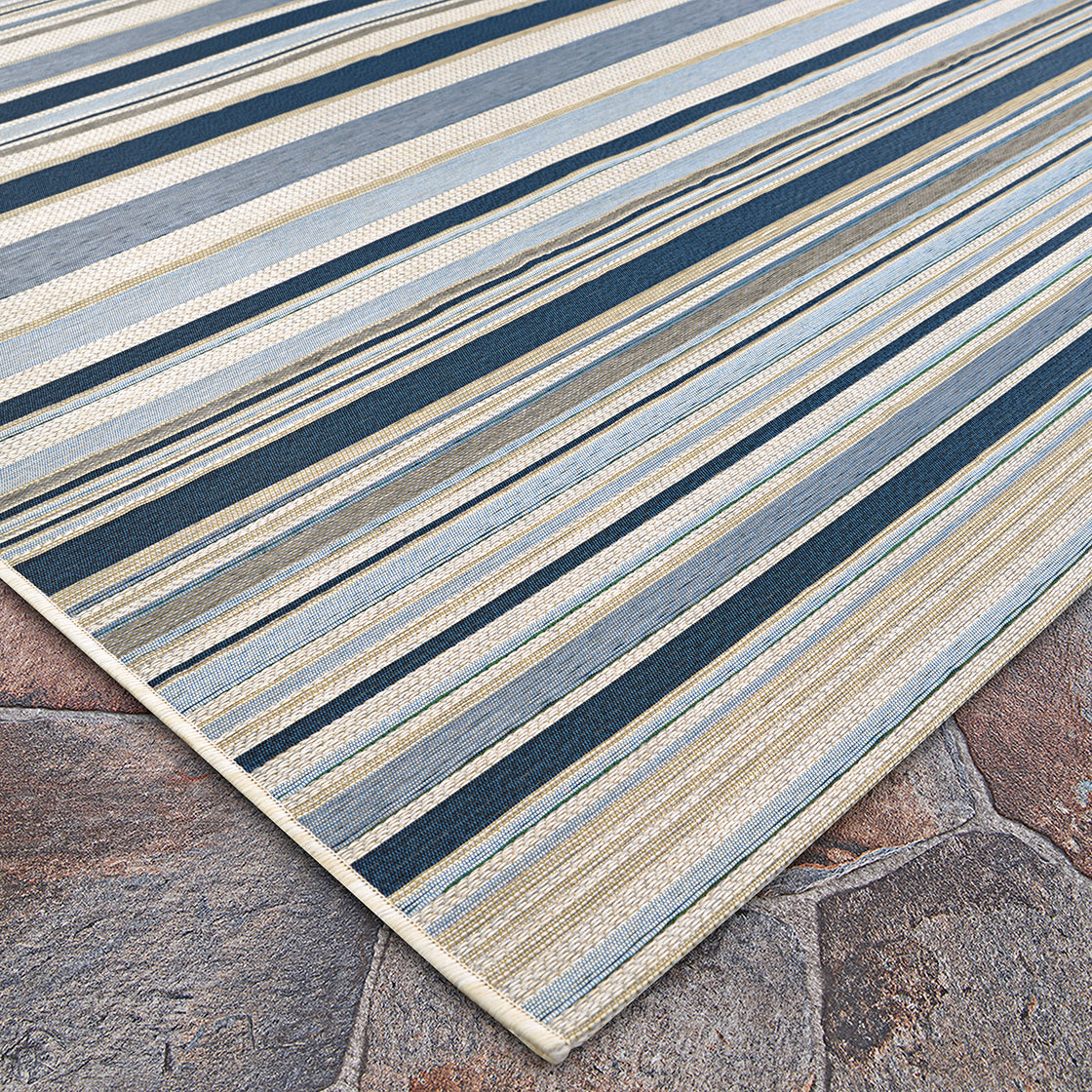 Couristan Dolce Striped 7518-5505 Nautical Area Rug