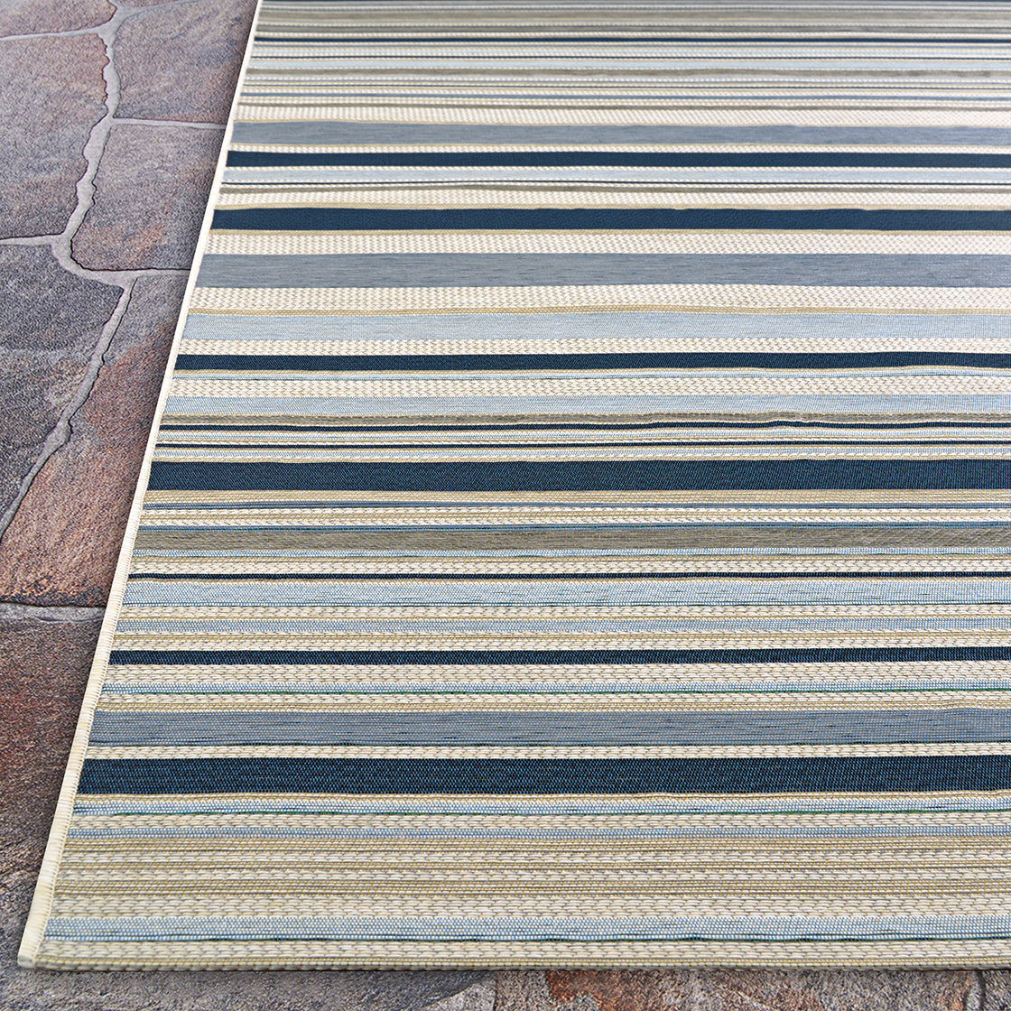 Couristan Dolce Striped 7518-5505 Nautical Area Rug