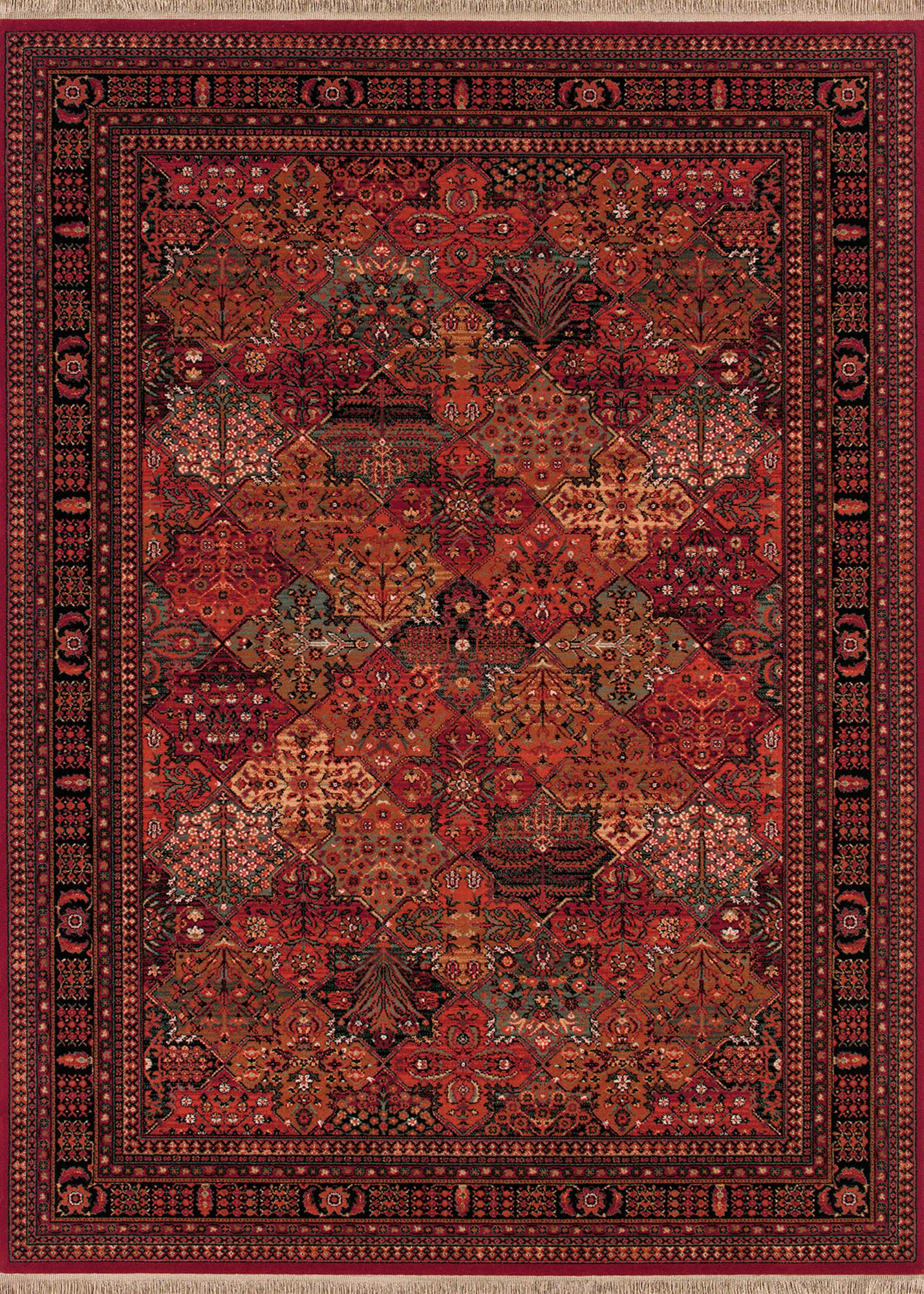 Couristan Kashimar Imperial Baktiari 8143-3203 Antique Red Area Rug