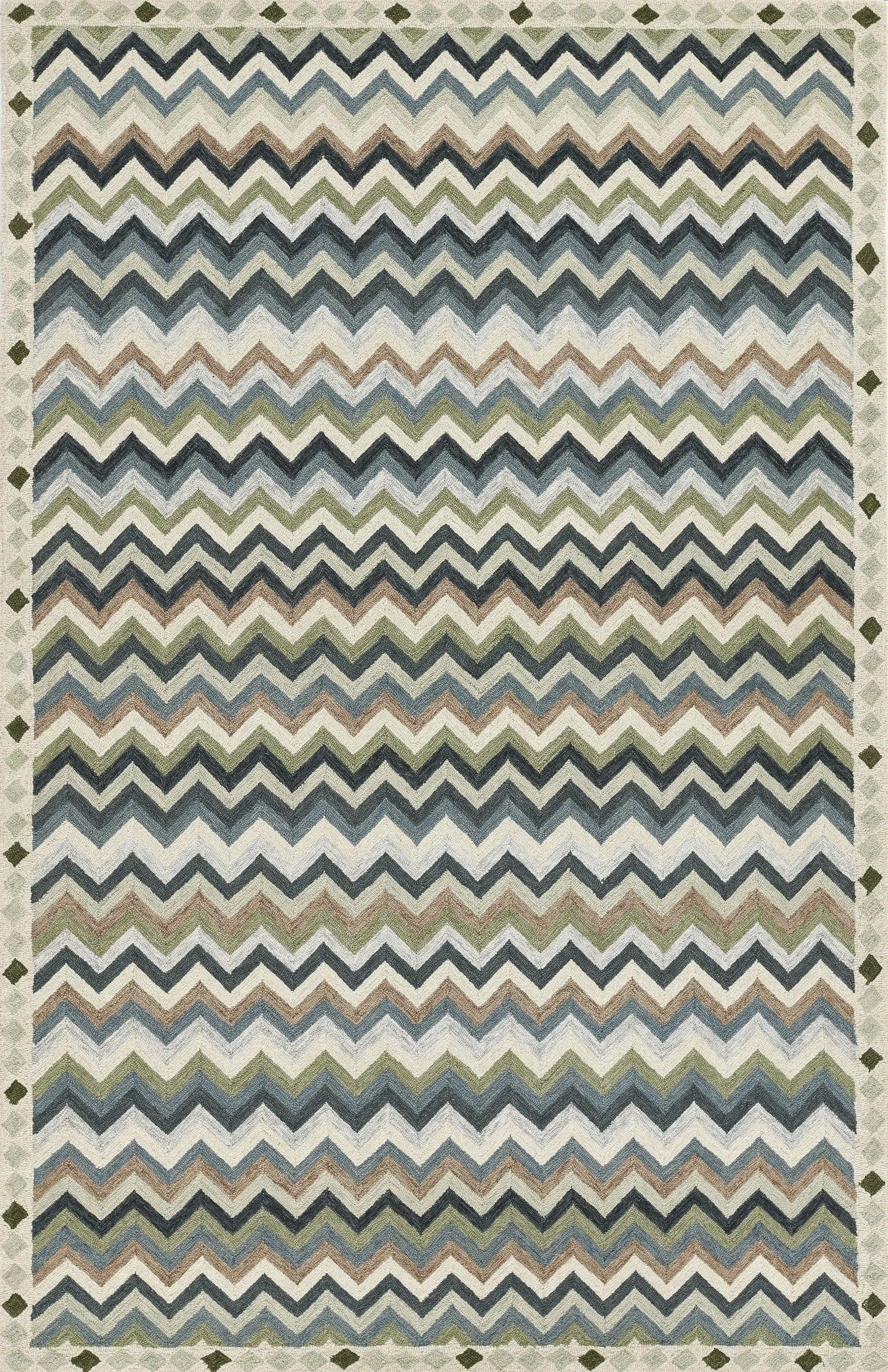 Erin Gates Abbot ABB-1 Blue Hand Tufted Area Rug by Momeni