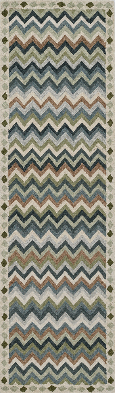 Erin Gates Abbot ABB-1 Blue Hand Tufted Area Rug by Momeni