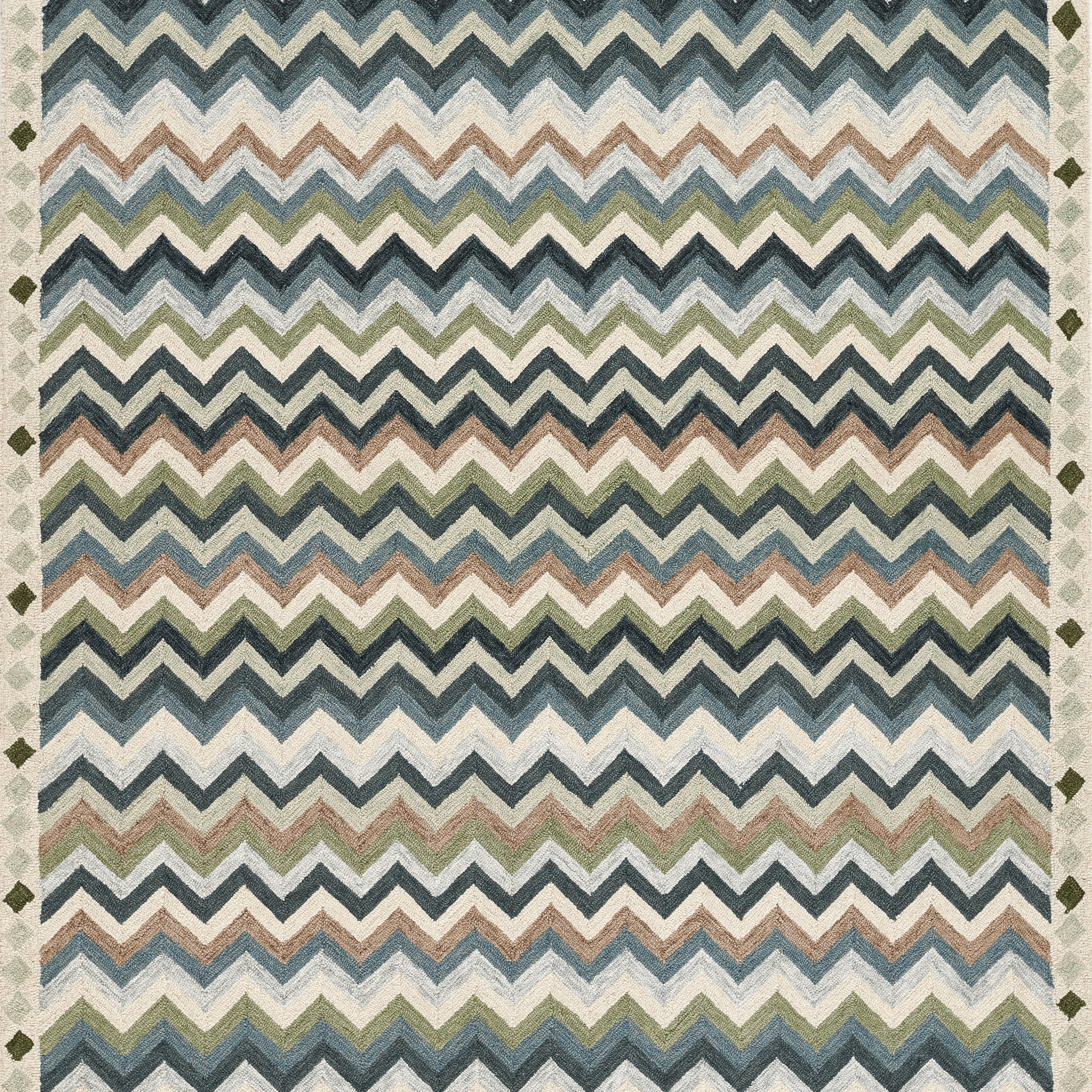 Erin Gates Abbot ABB-1 Blue Hand Tufted Area Rug by Momeni