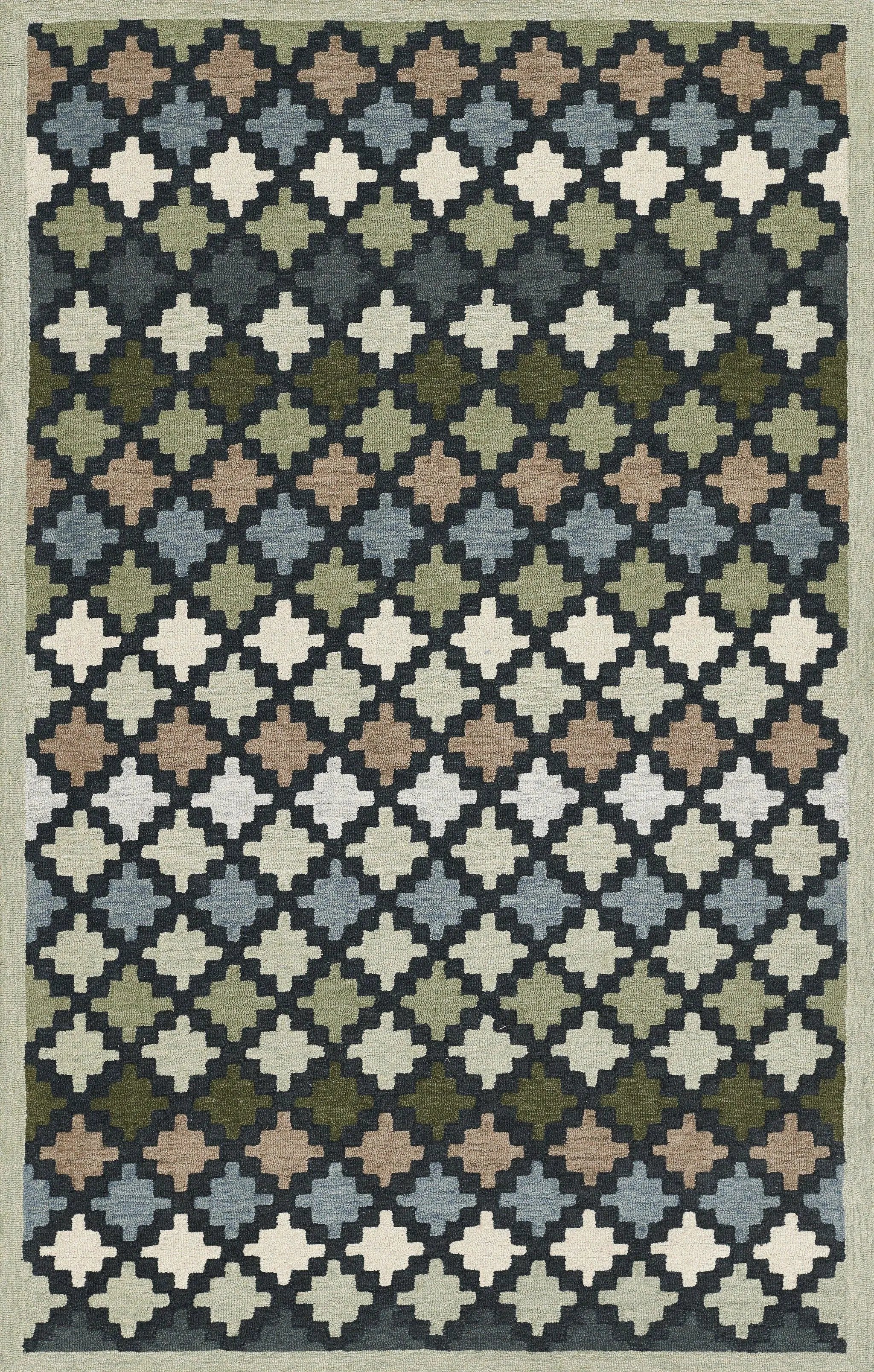 Erin Gates Abbot ABB-2 Blue Hand Tufted Area Rug by Momeni
