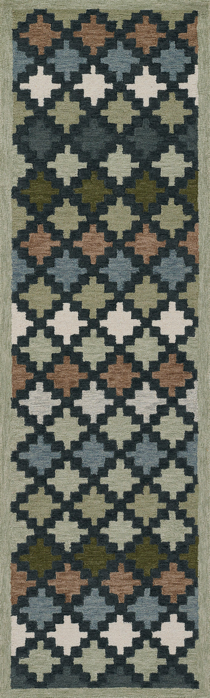 Erin Gates Abbot ABB-2 Blue Hand Tufted Area Rug by Momeni