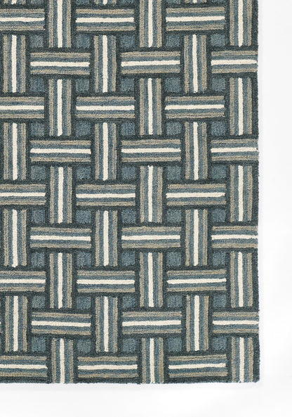 Erin Gates Abbot ABB-3 Blue Hand Tufted Area Rug by Momeni