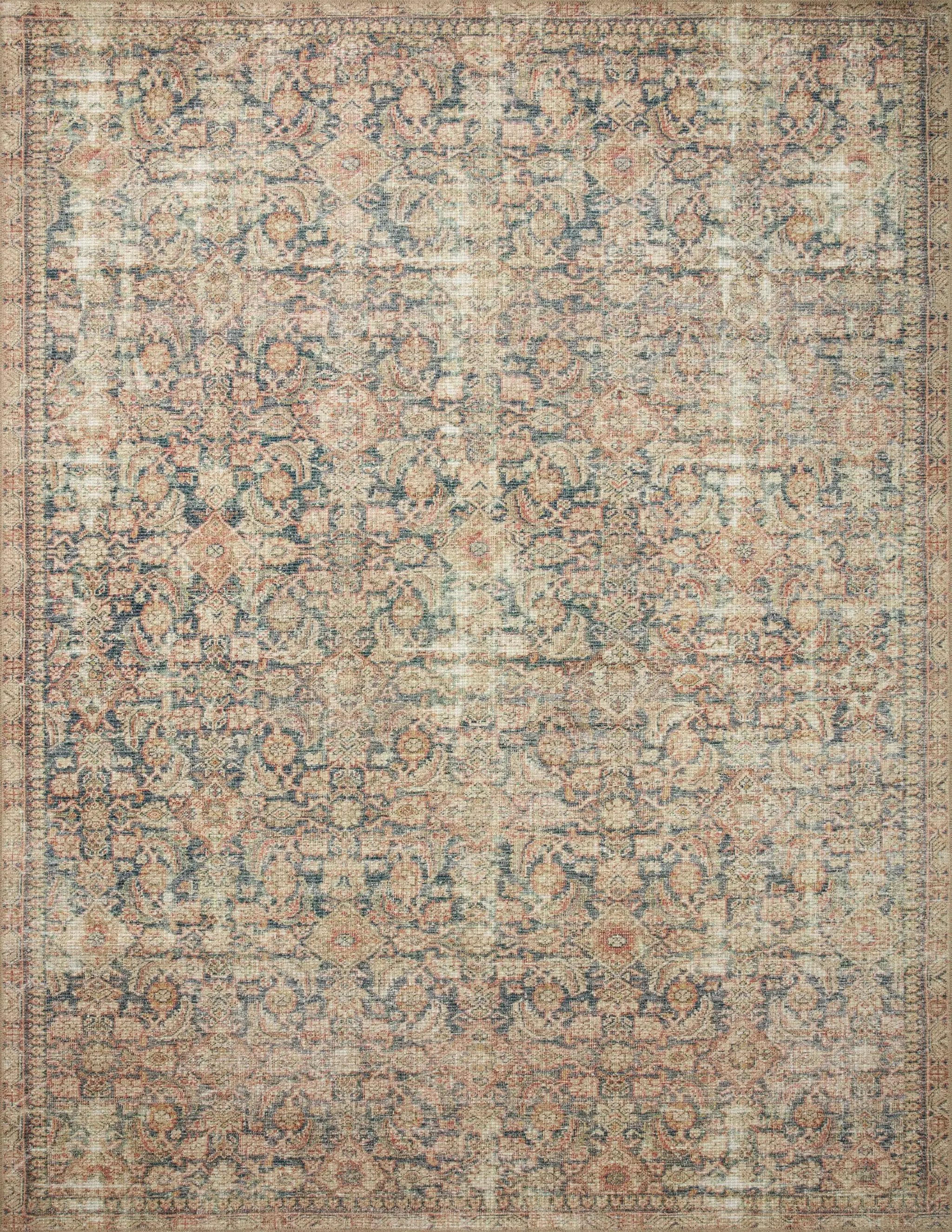Aubrey AUB-01 Navy / Multi Area Rug by Angela Rose x Loloi