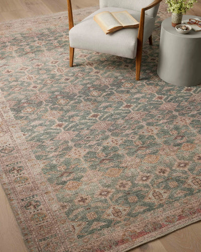 Aubrey AUB-02 Aqua / Sand Area Rug by Angela Rose x Loloi