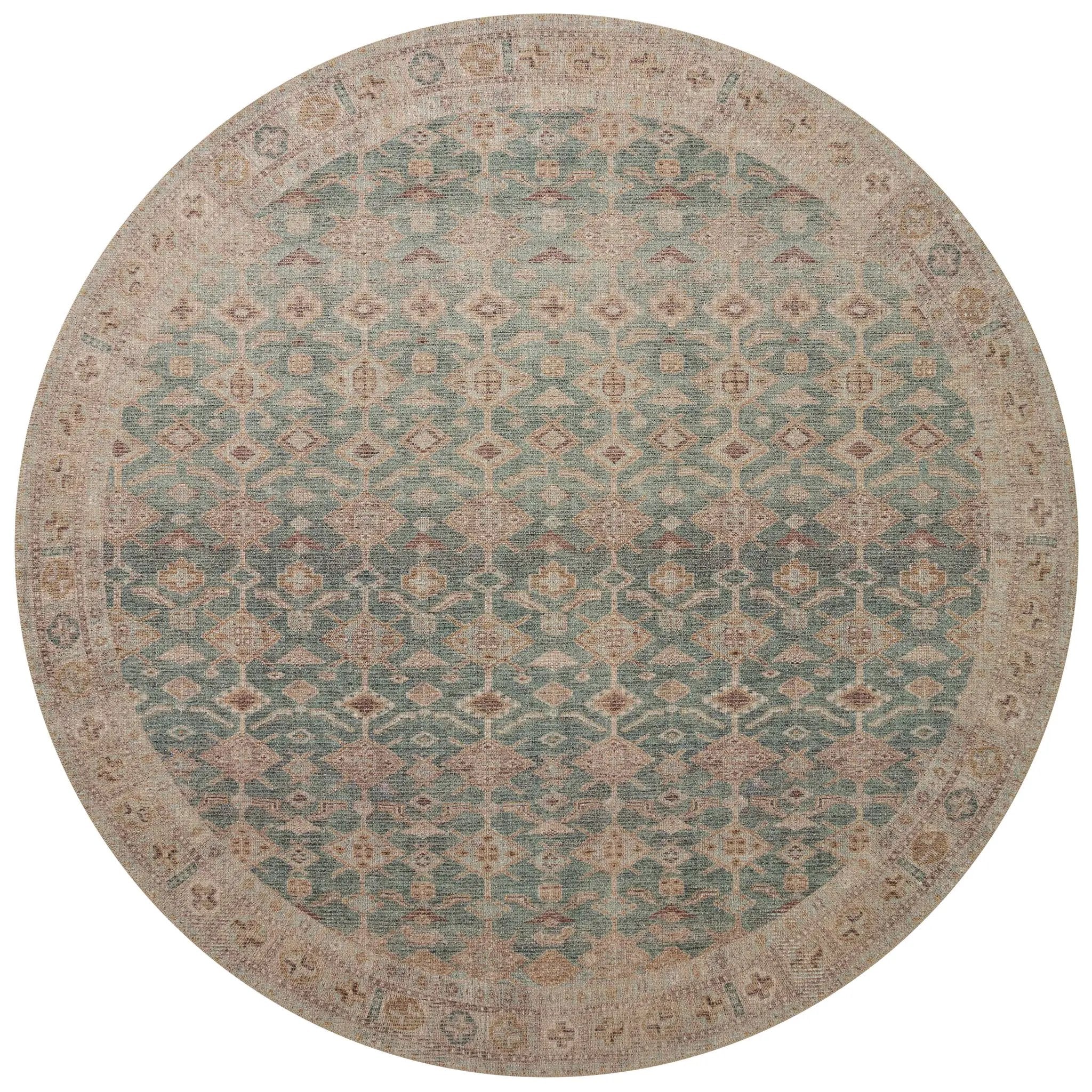 Aubrey AUB-02 Aqua / Sand Area Rug by Angela Rose x Loloi