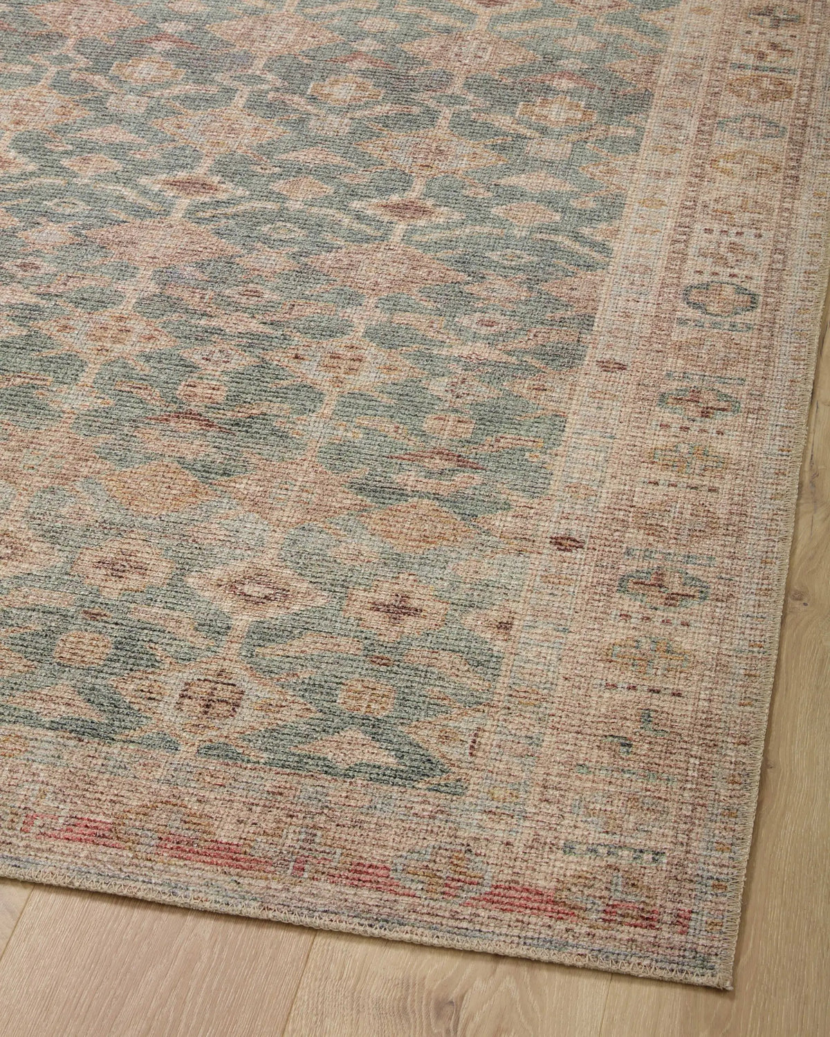 Aubrey AUB-02 Aqua / Sand Area Rug by Angela Rose x Loloi