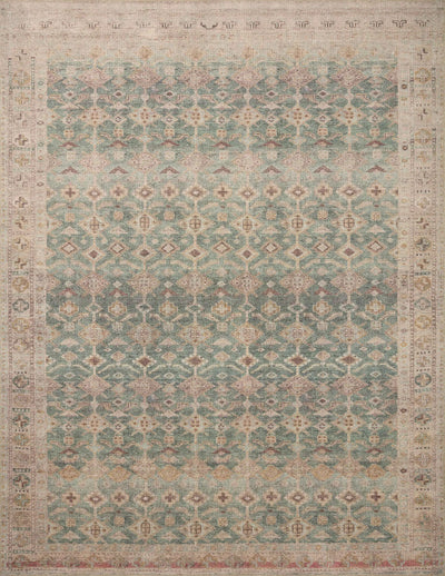 Aubrey AUB-02 Aqua / Sand Area Rug by Angela Rose x Loloi