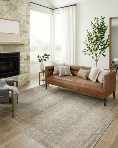 Aubrey AUB-03 Jade / Natural Area Rug by Angela Rose x Loloi
