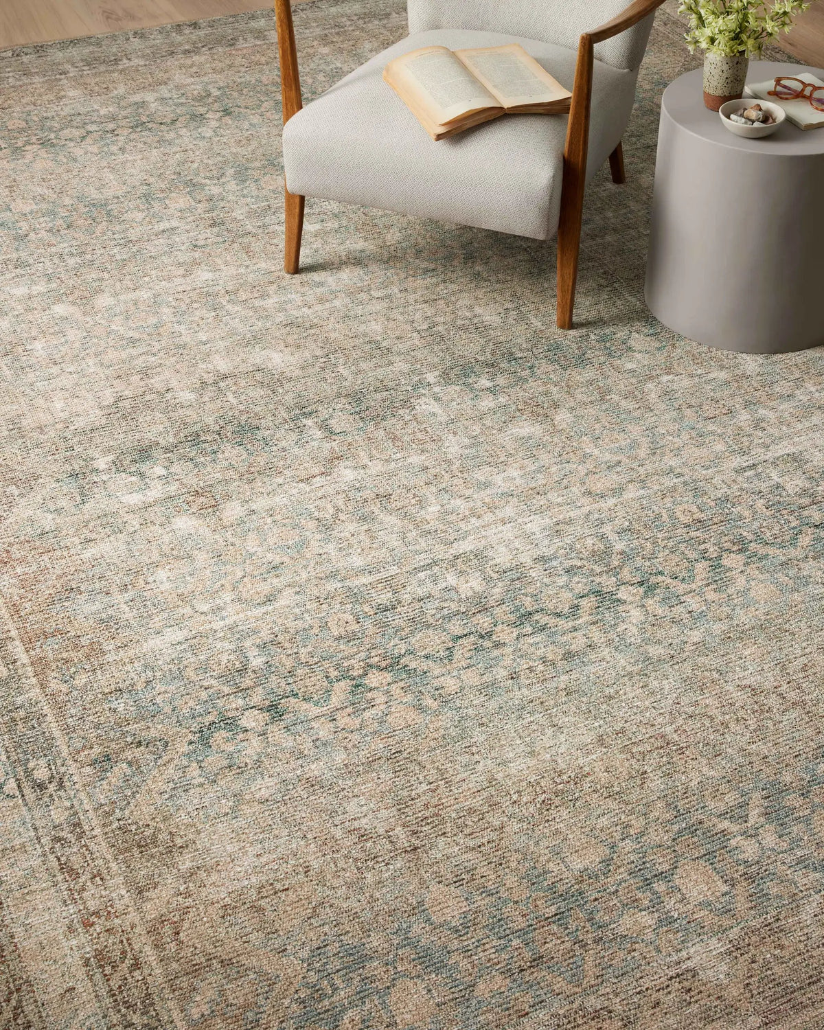 Aubrey AUB-03 Jade / Natural Area Rug by Angela Rose x Loloi