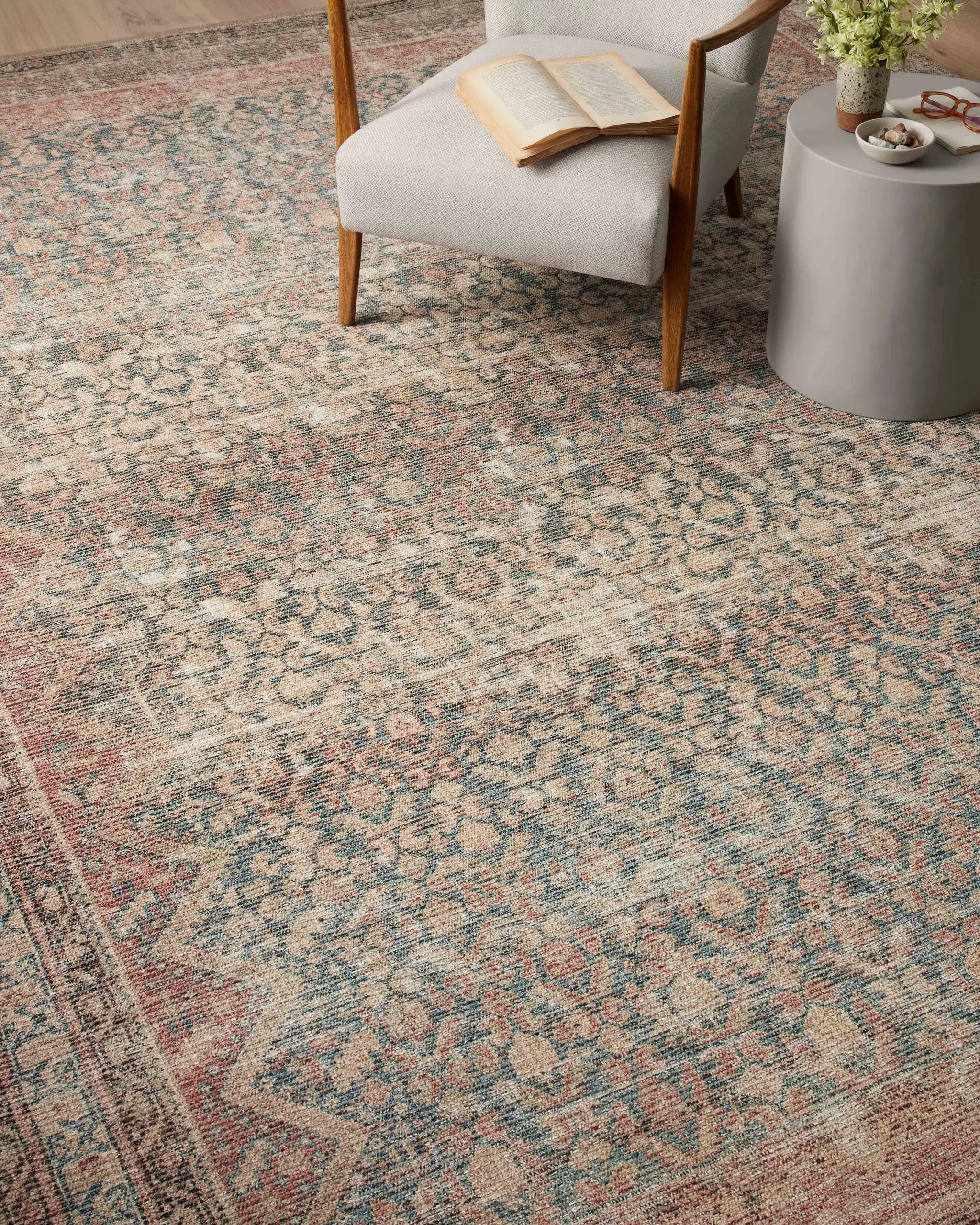 Aubrey AUB-03 Ocean / Spice Area Rug by Angela Rose x Loloi