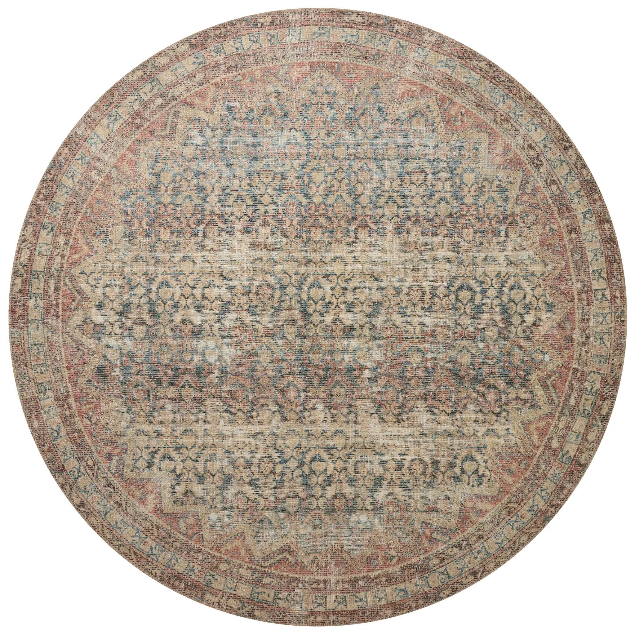 Aubrey AUB-03 Ocean / Spice Area Rug by Angela Rose x Loloi