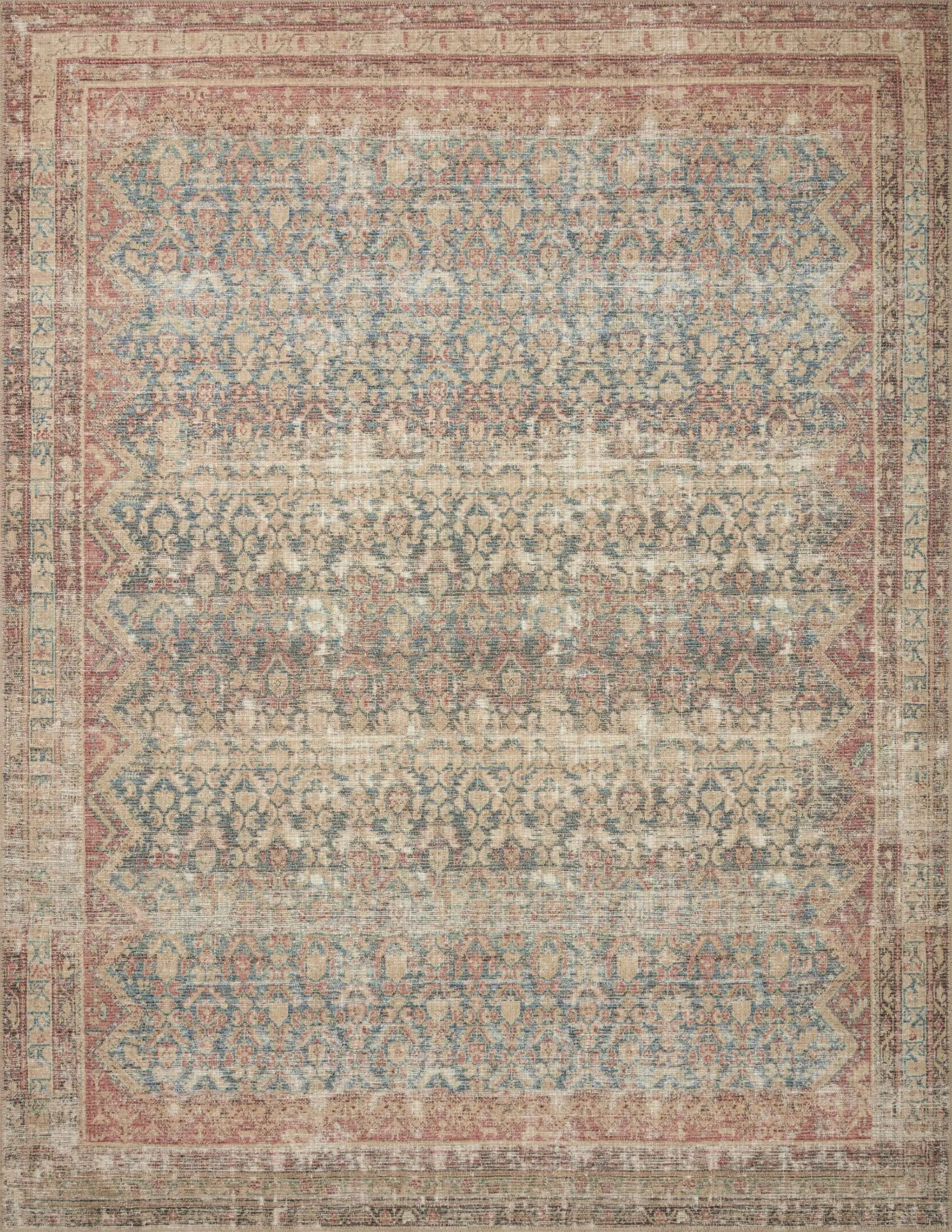 Aubrey AUB-03 Ocean / Spice Area Rug by Angela Rose x Loloi