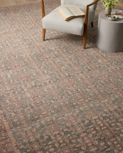 Angela Rose x Loloi Aubrey AUB-04 Blue / Terracotta Area Rug