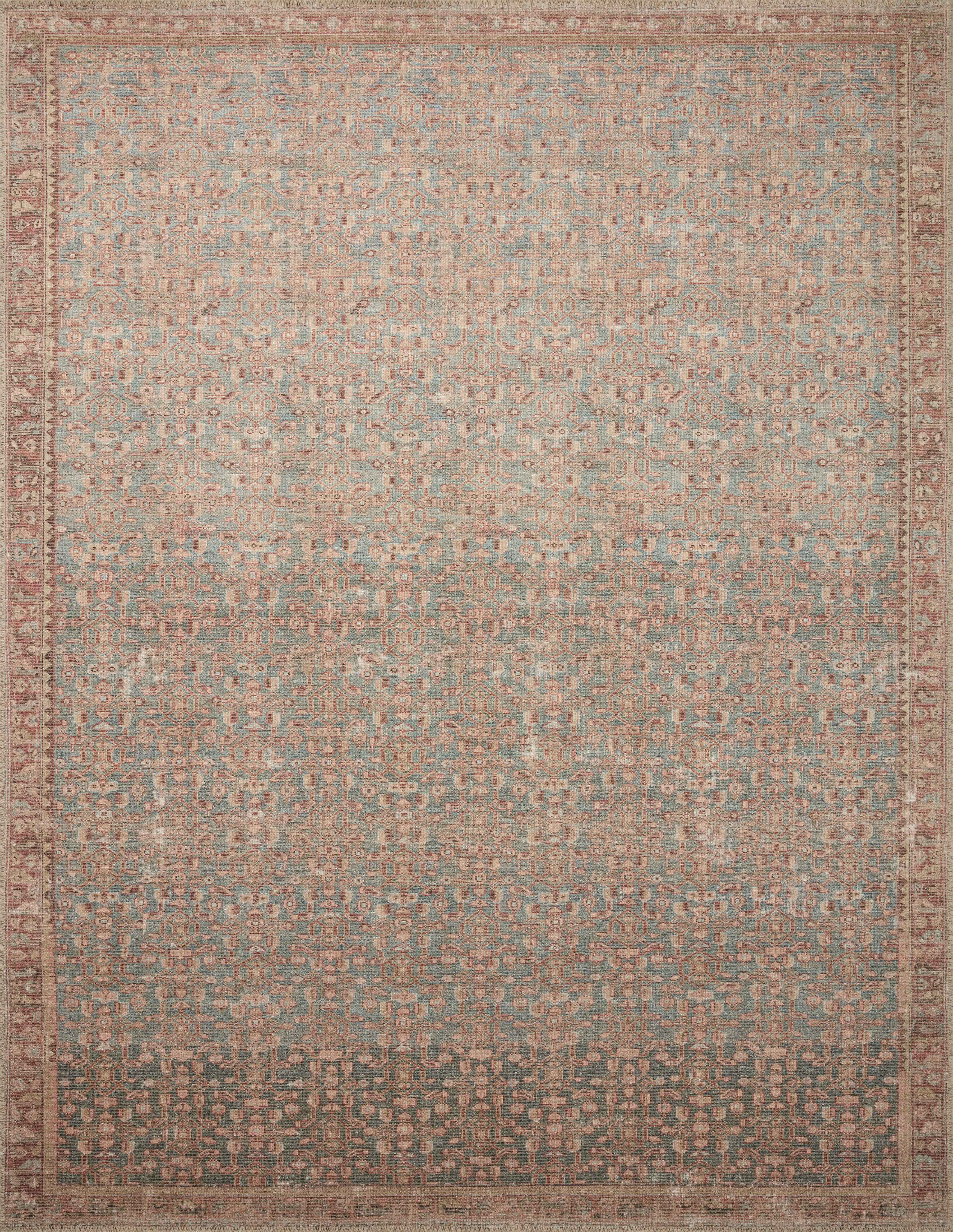 Angela Rose x Loloi Aubrey AUB-04 Blue / Terracotta Area Rug