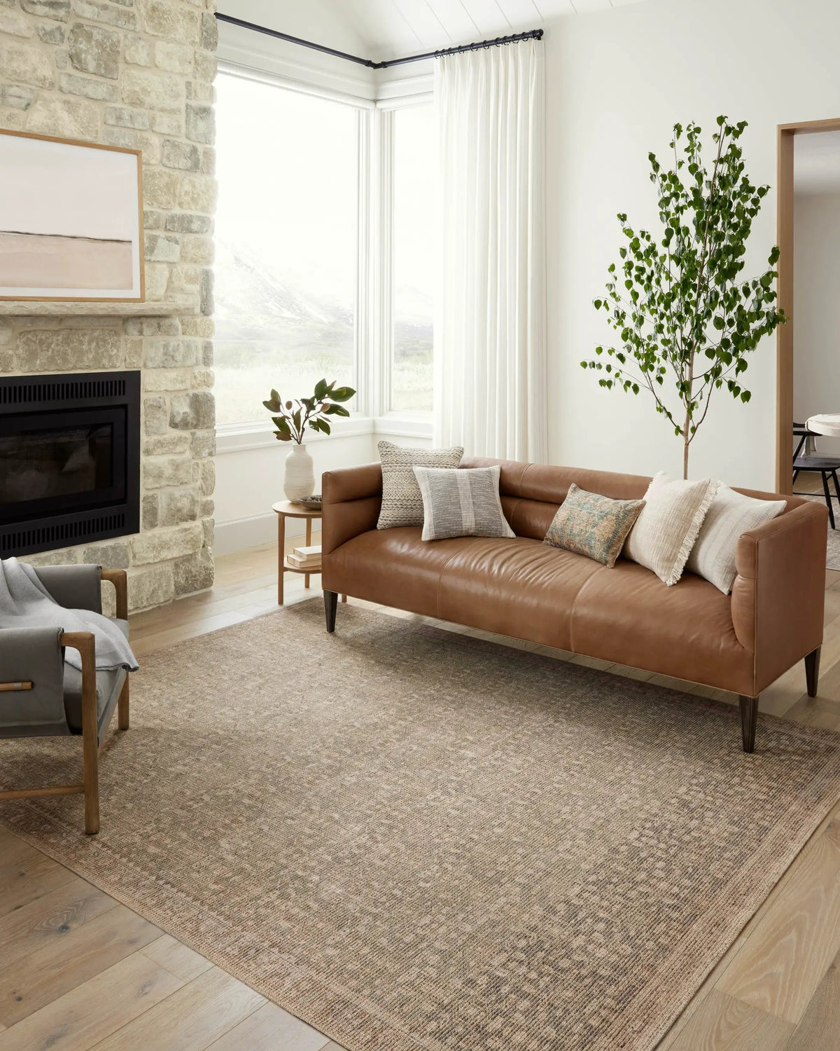 Aubrey AUB-04 Sage / Bark Area Rug by Angela Rose x Loloi