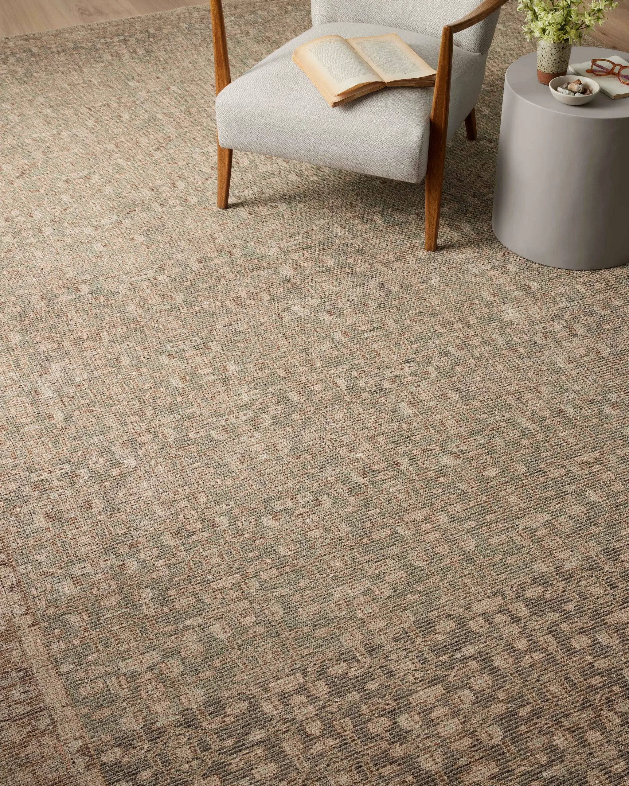 Aubrey AUB-04 Sage / Bark Area Rug by Angela Rose x Loloi