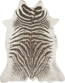 Erin Gates Acadia ACA-1 Grey Zebra Print Area Rug by Momeni