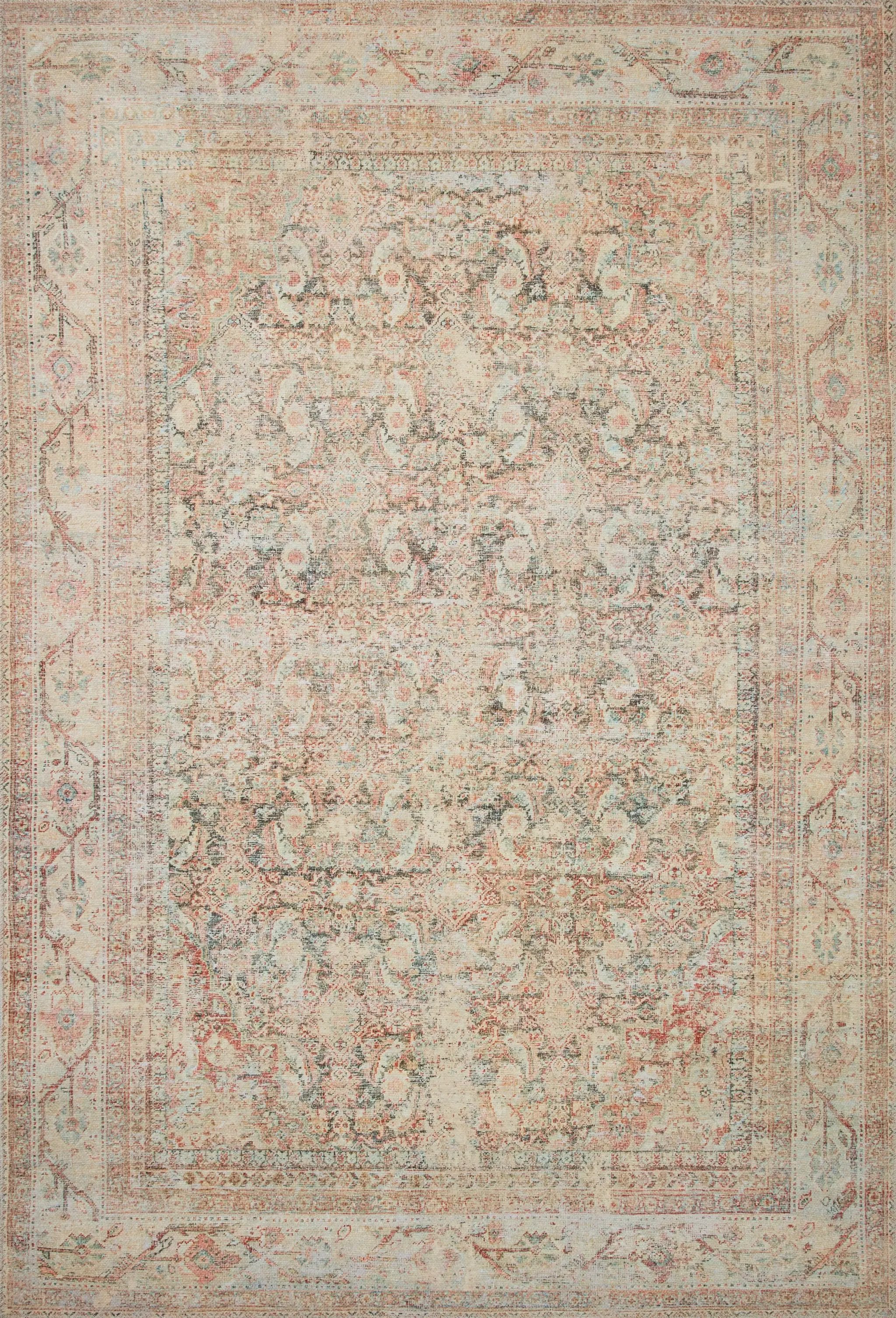 Adrian ADR-01 Natural / Apricot Area Rug by Loloi