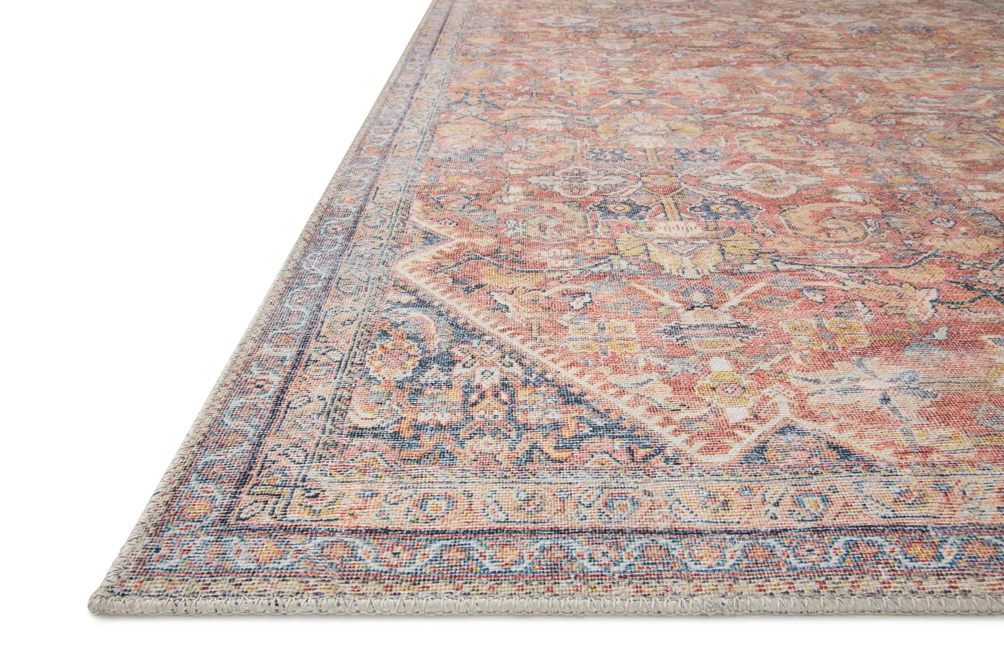 Adrian ADR-02 Rust / Denim Area Rug by Loloi
