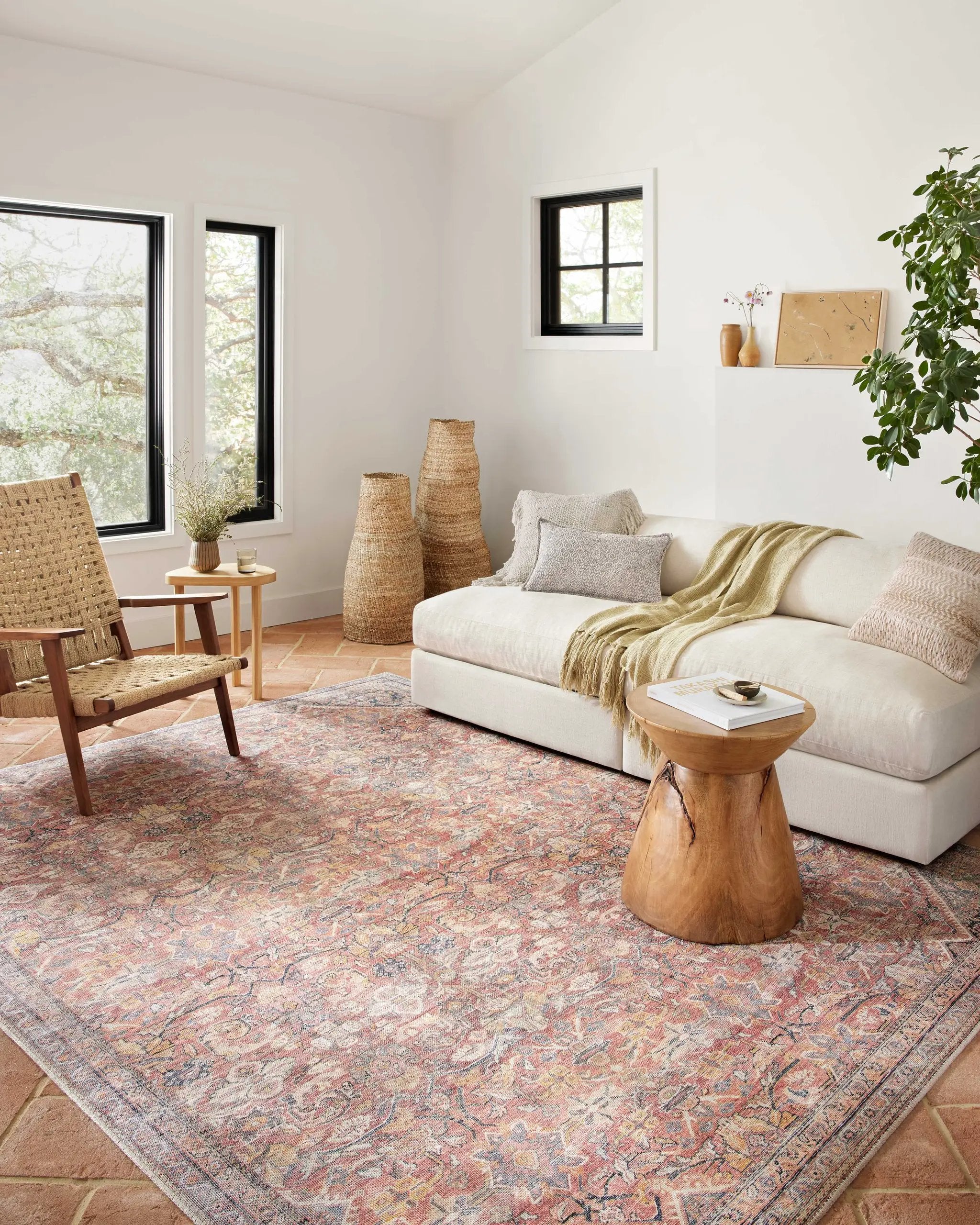 Adrian ADR-02 Rust / Denim Area Rug by Loloi