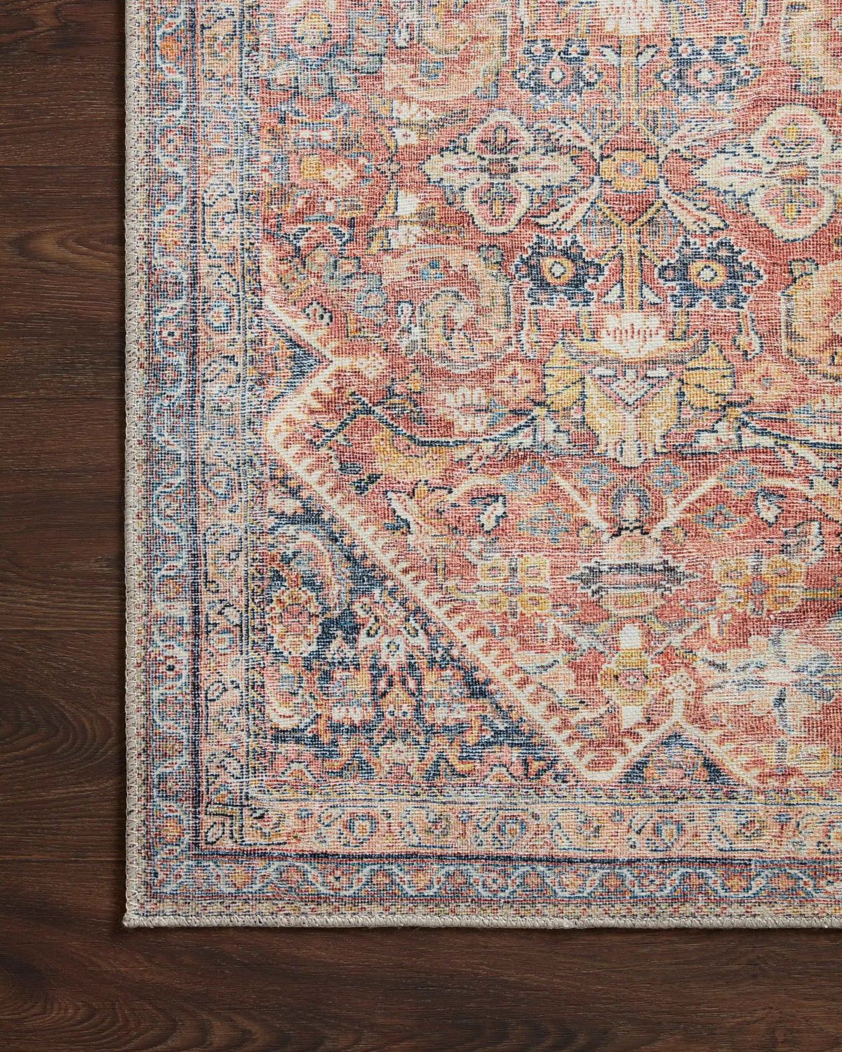 Adrian ADR-02 Rust / Denim Area Rug by Loloi