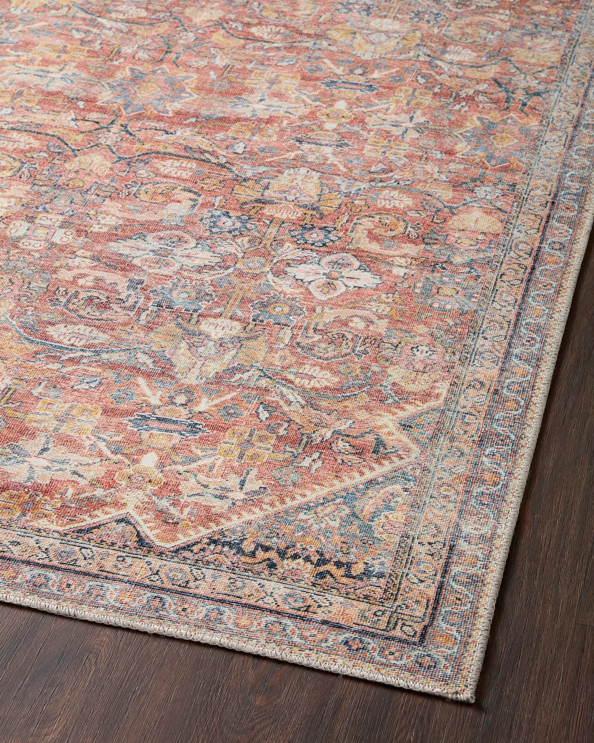 Adrian ADR-02 Rust / Denim Area Rug by Loloi