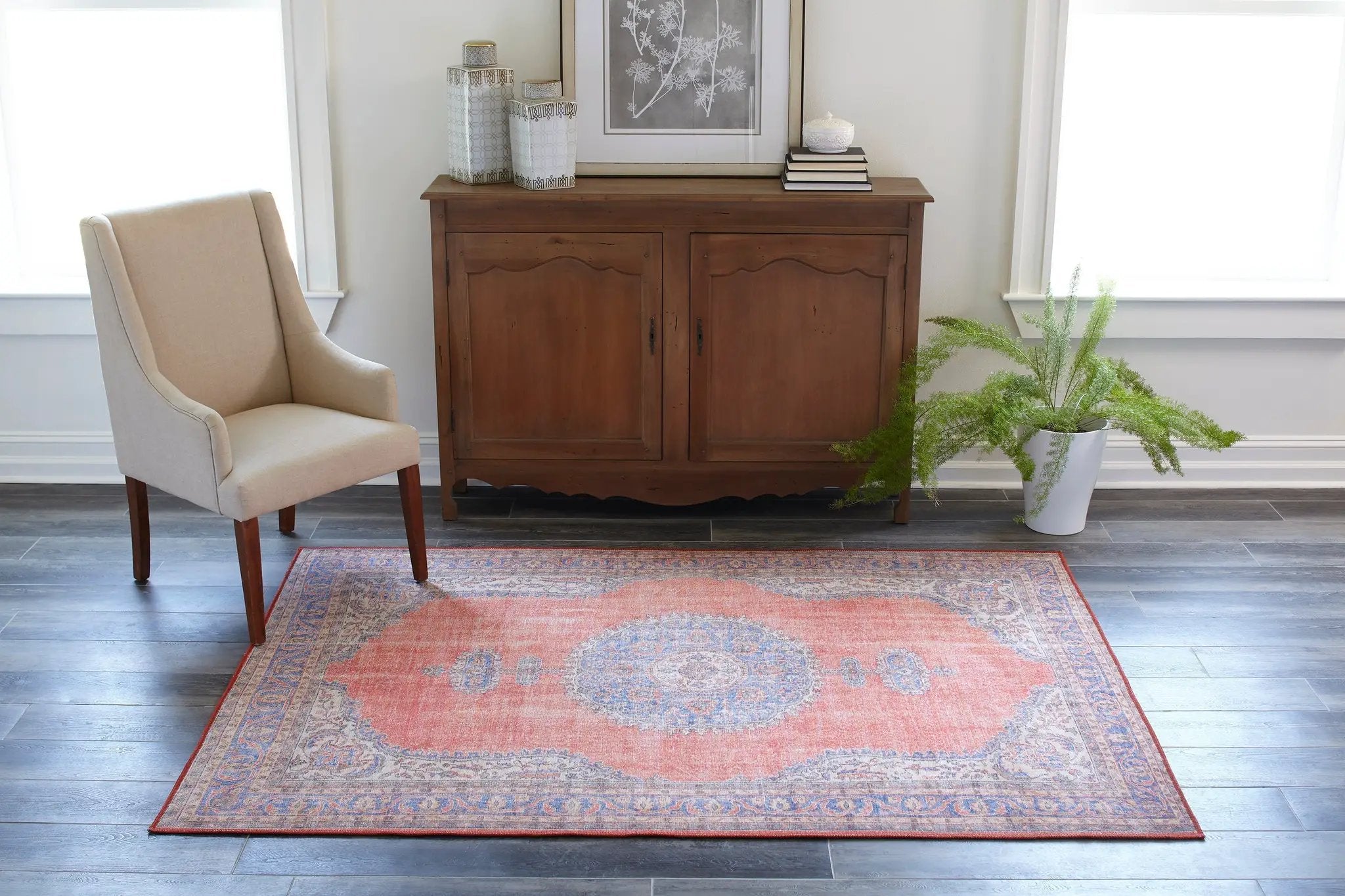 Afshar AFS12 Red Area Rug by Momeni