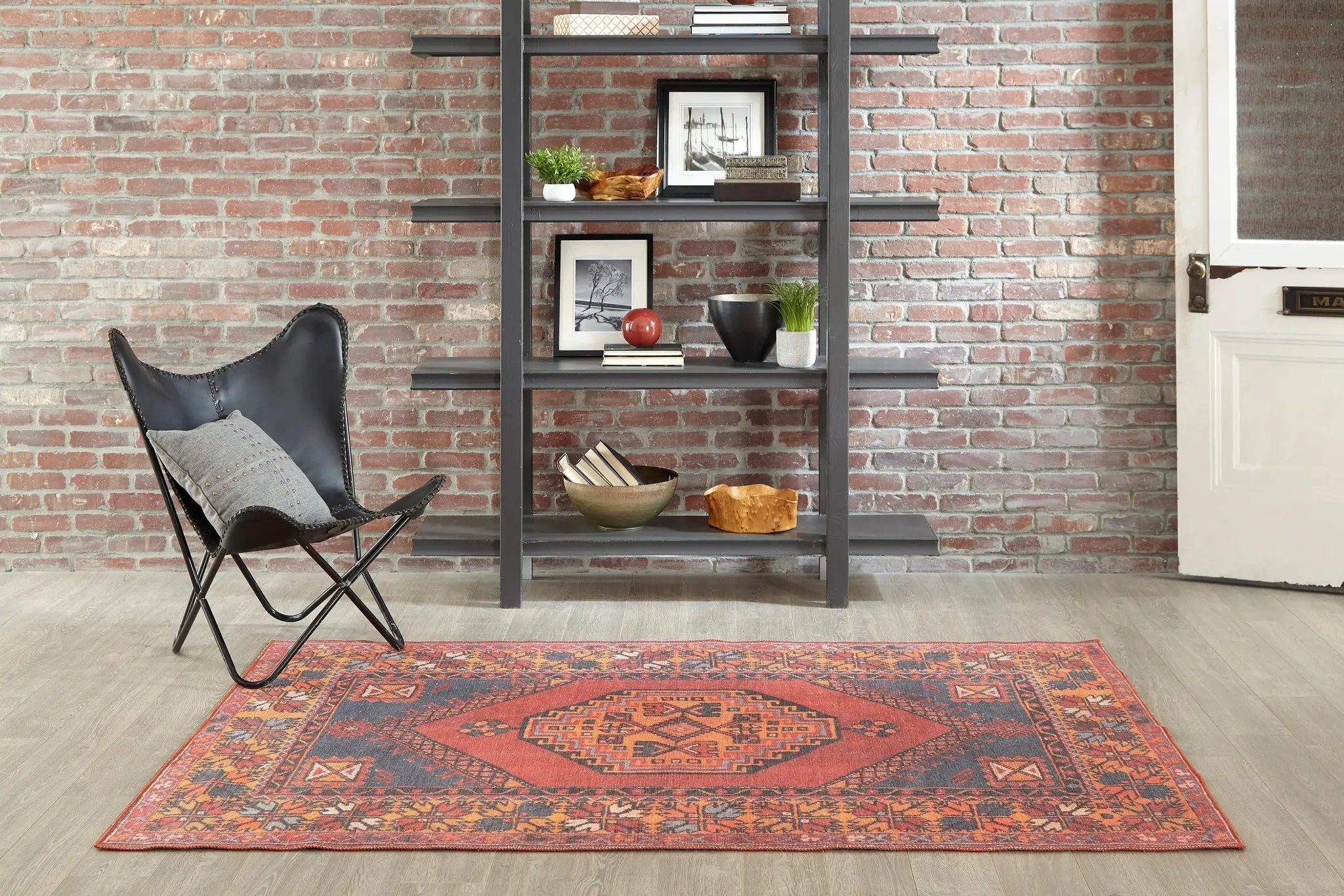 Afshar AFS16 Red Area Rug by Momeni