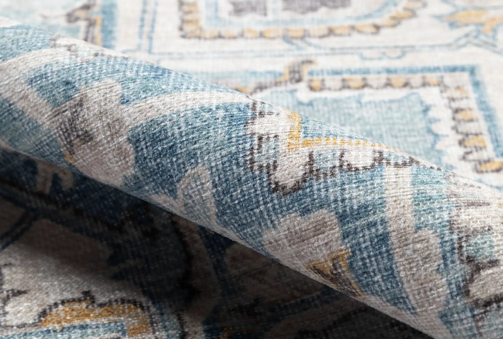 Afshar AFS32 Light-Blue Area Rug by Momeni
