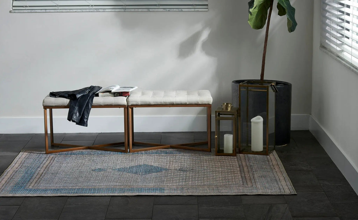 Afshar AFS34 Blue Area Rug by Momeni