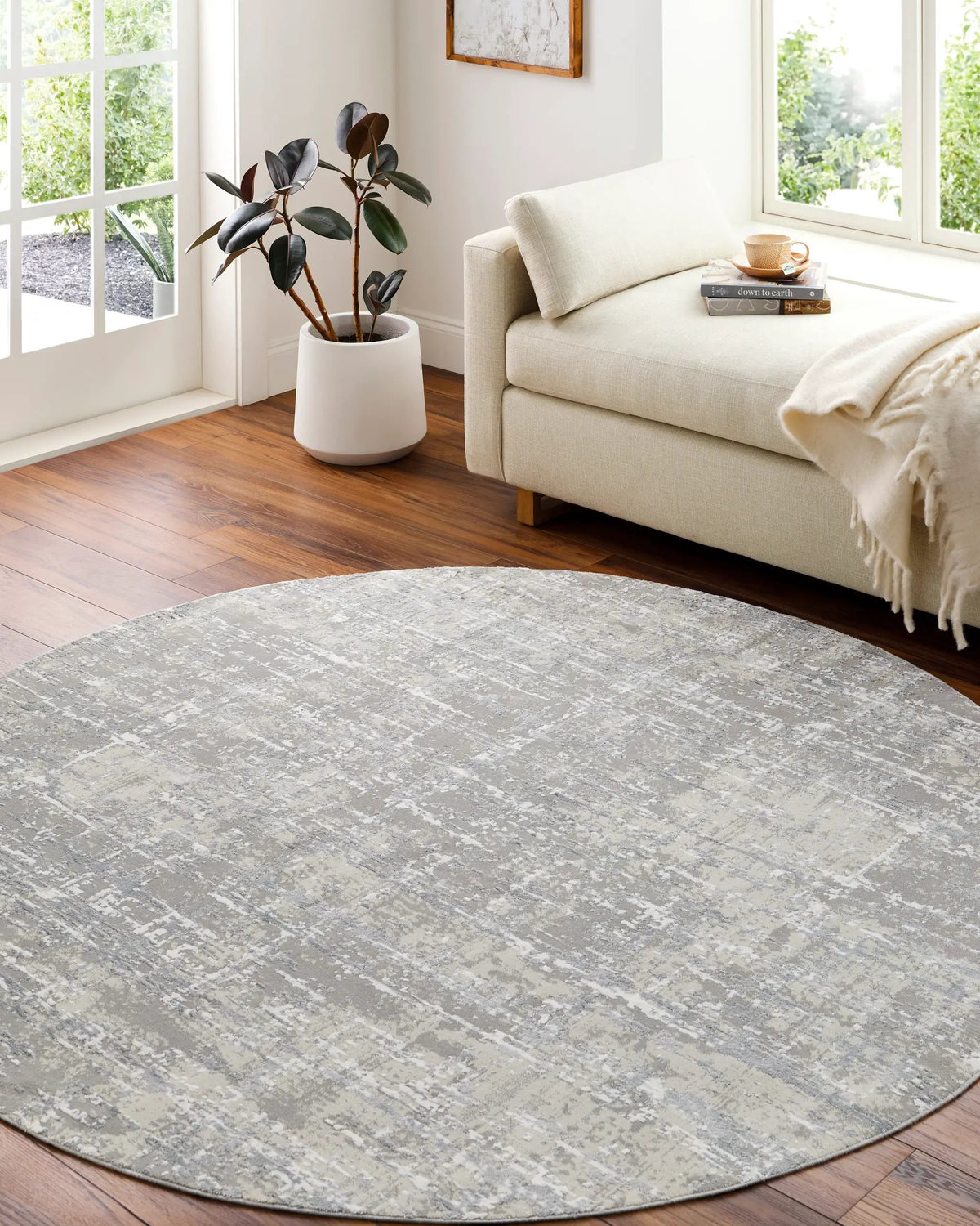 Aisha AIS-2305 Light-Gray Area Rug by LIVABLISS