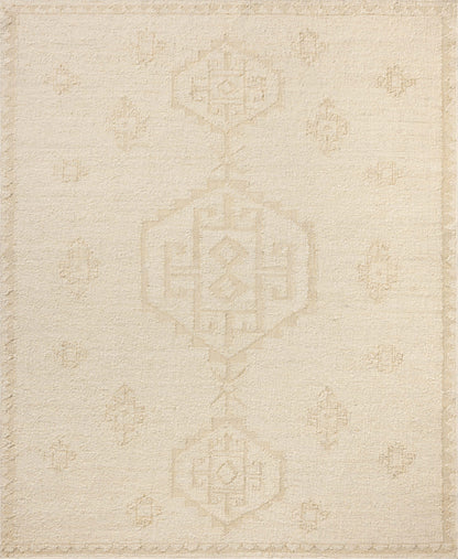 The Alara ALR-02 Ivory / Natural Area Rug delivers refined ivory and warm natural beauty in a hand-woven wool area rug