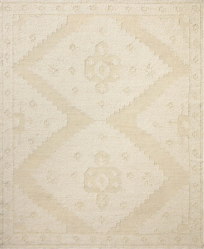 Designed in refined ivory and warm natural hues, the Alara ALR-03 Ivory / Natural Area Rug is a hand-woven wool area rug that stands out