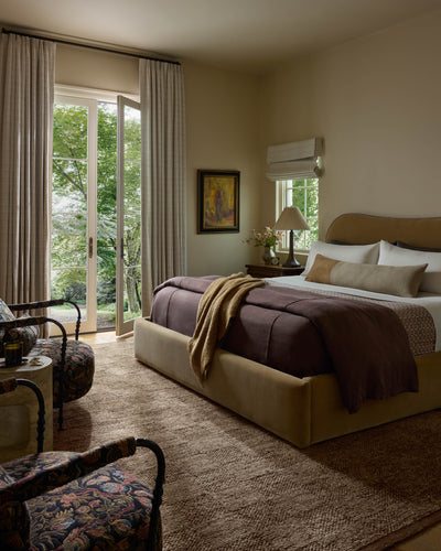 The Alina ALN-01 Bark Area Rug combines grounded bark tones with a hand-woven wool area rug for effortless elegance