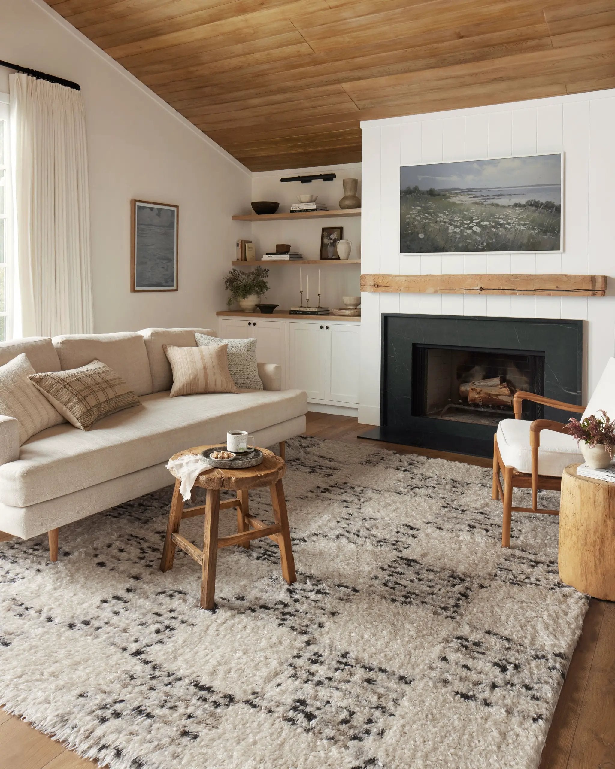 Amira AMI-01 Ivory / Granite Area Rug by Angela Rose x Loloi