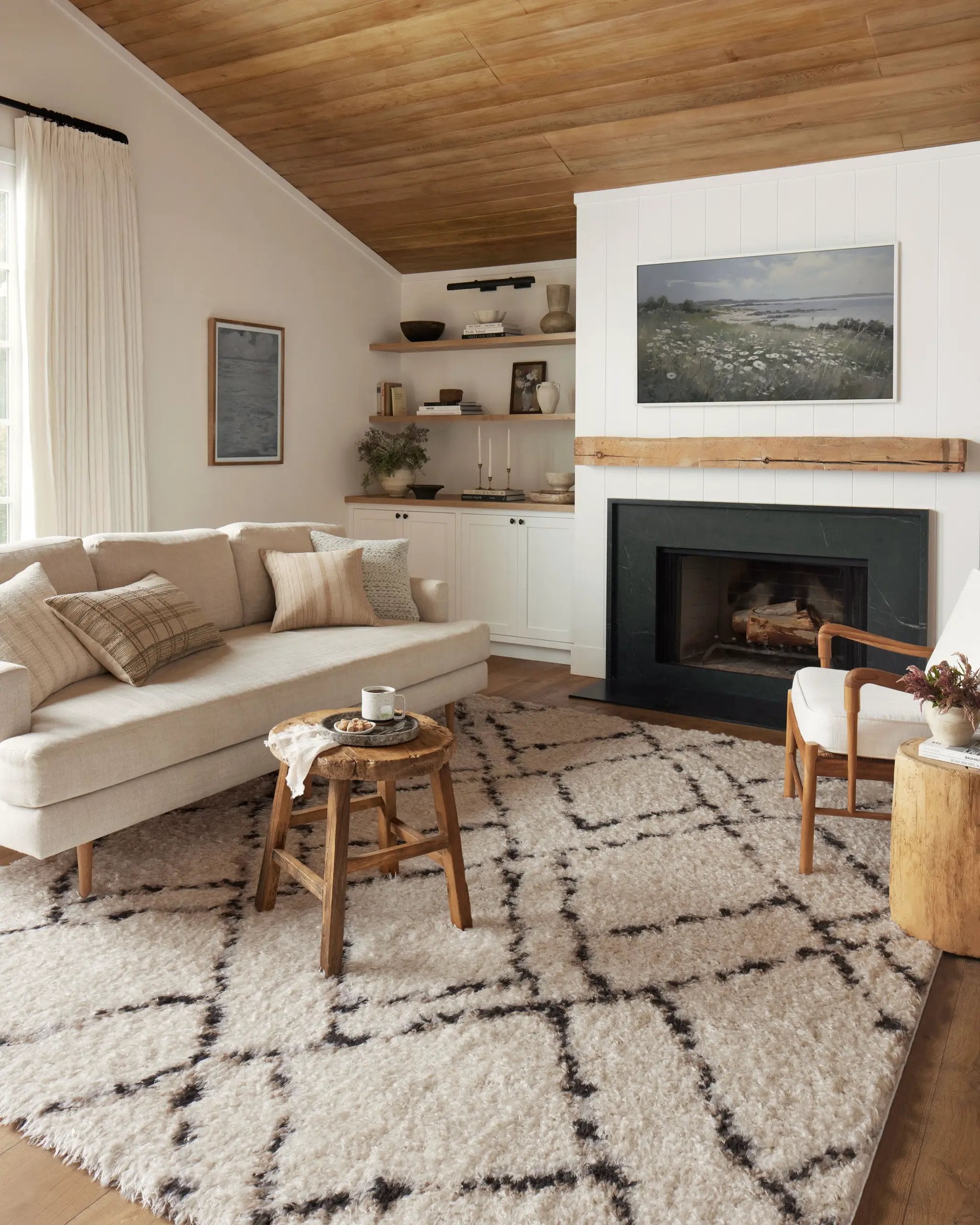Amira AMI-02 Ivory / Bark Area Rug by Angela Rose x Loloi