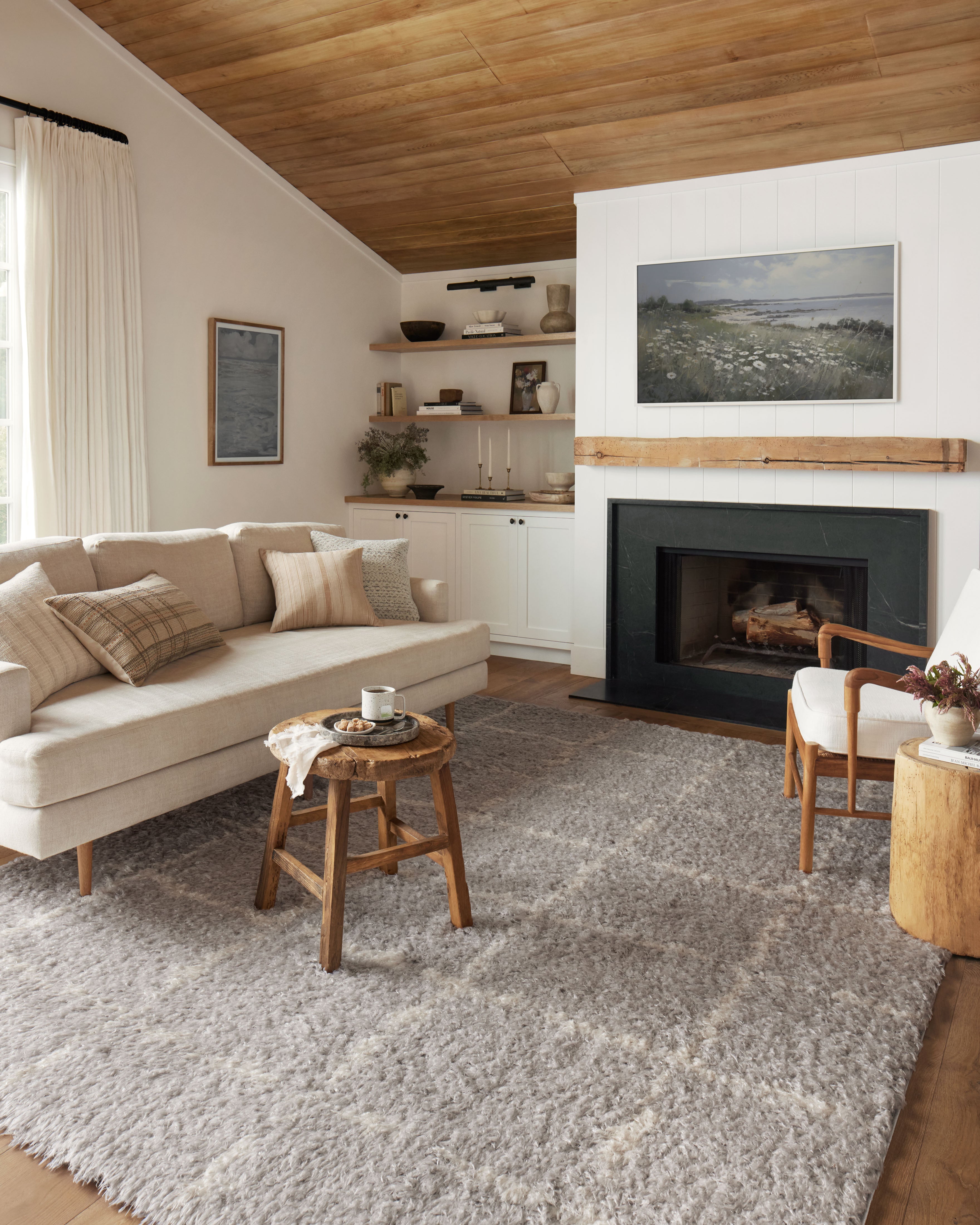 Angela Rose x Loloi Amira AMI-04 Silver / Ivory Area Rug