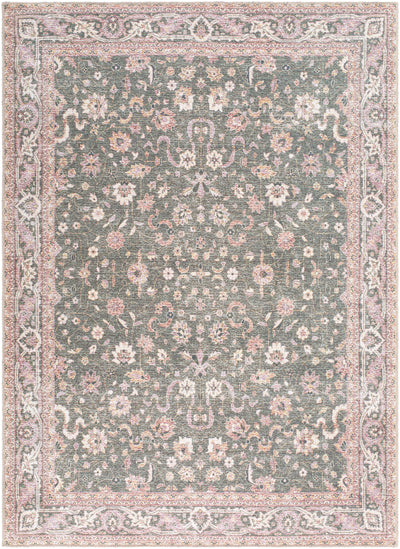 Surya Amelie AML-2392 Medium Green Machine Washable Area Rug by LIVABLISS