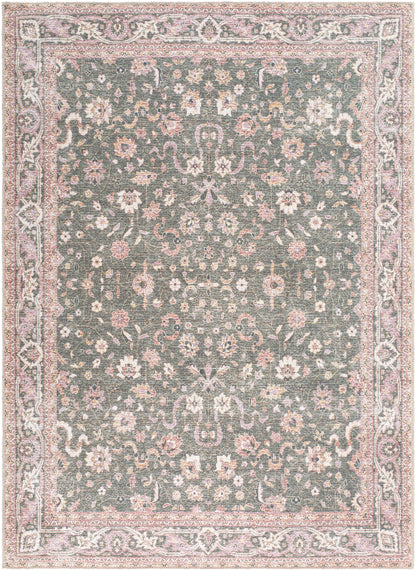 Surya Amelie AML-2392 Medium Green Machine Washable Area Rug by LIVABLISS