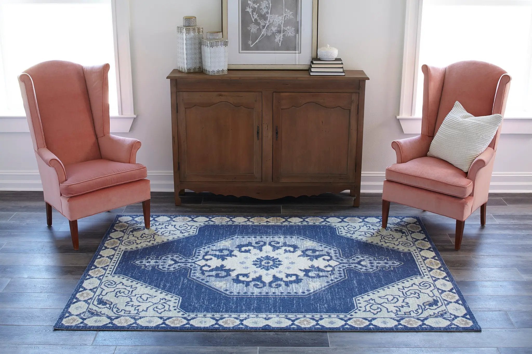 Anatolia ANA-3 Navy Area Rug by Momeni