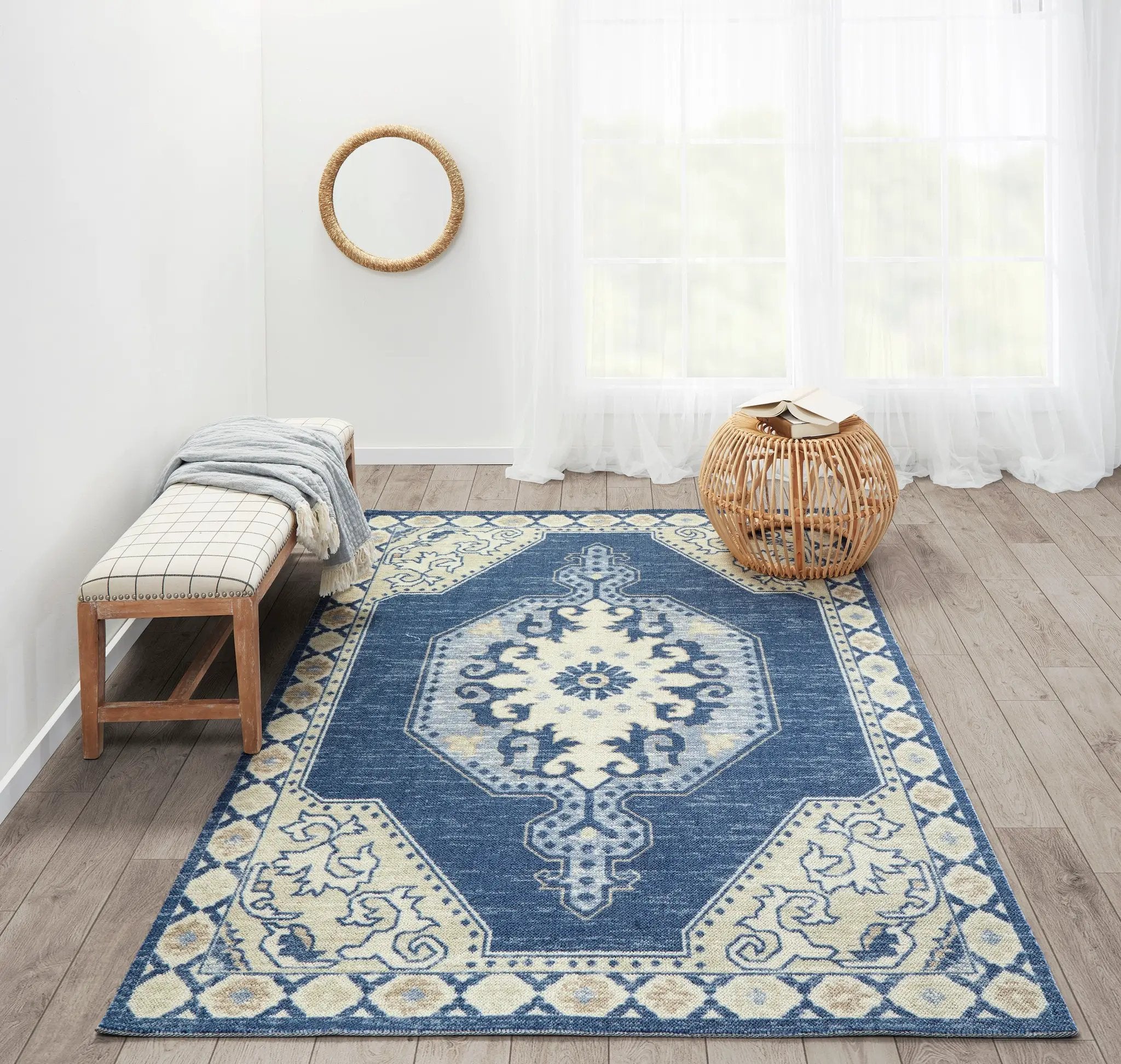 Anatolia ANA-3 Navy Area Rug by Momeni
